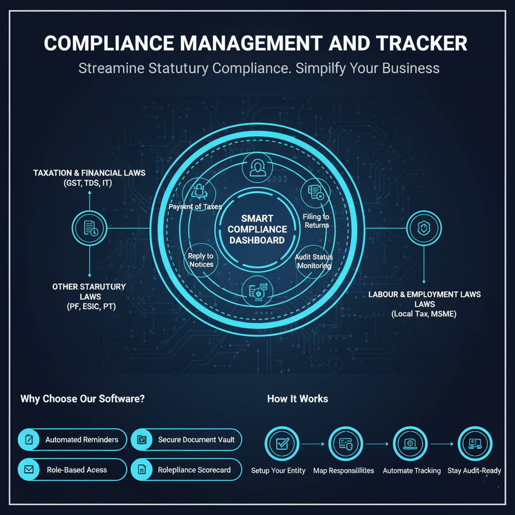 A professional reviewing compliance documents on a laptop